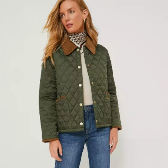 Olive ~ Barbour 30th Anniversary Cropped Liddesdale Jacket MSRP$330 British Chic - Picture 7 of 16